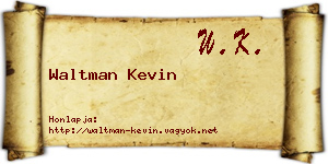 Waltman Kevin névjegykártya